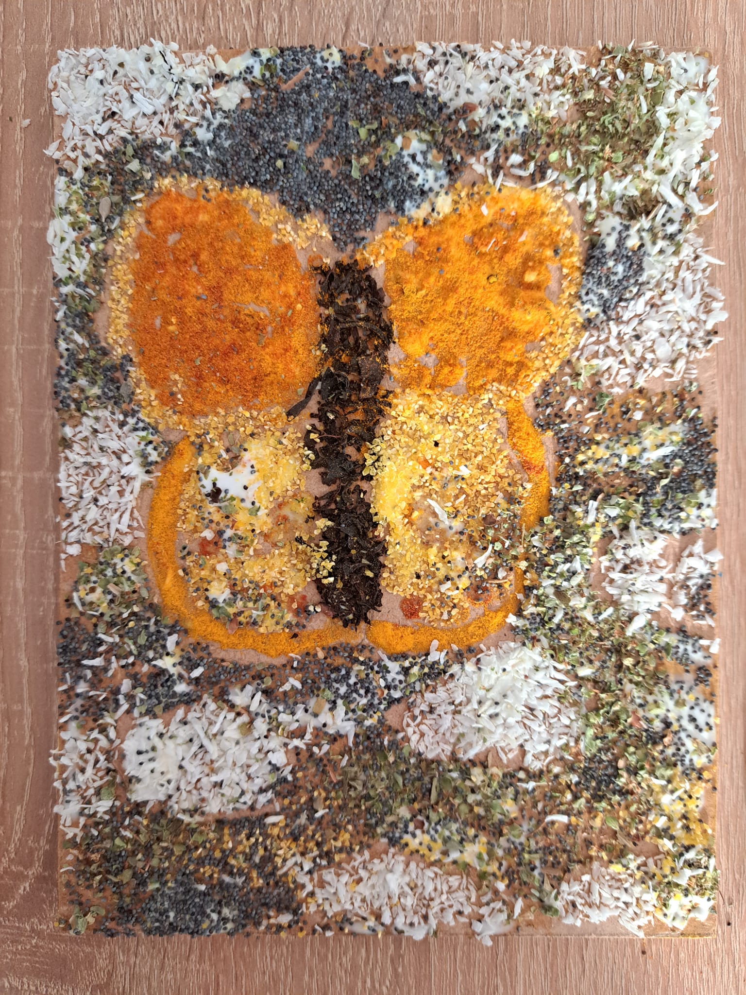 Zajęcia plastyczne - mozaiki z artykułów spożywczych